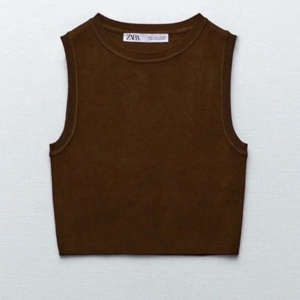 Brown Medium Zara Tank Top